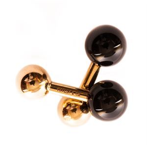 Cufflinks in yellow gold and onyx - Tiffany & Co. 60s